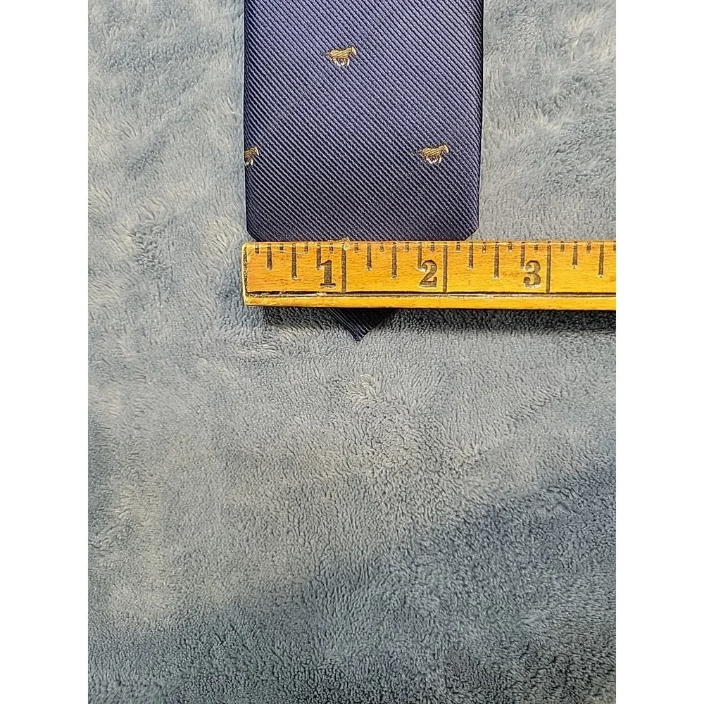 AusCufflinks Australia‎ Navy with Gold Horse Embroidery – Men's Necktie